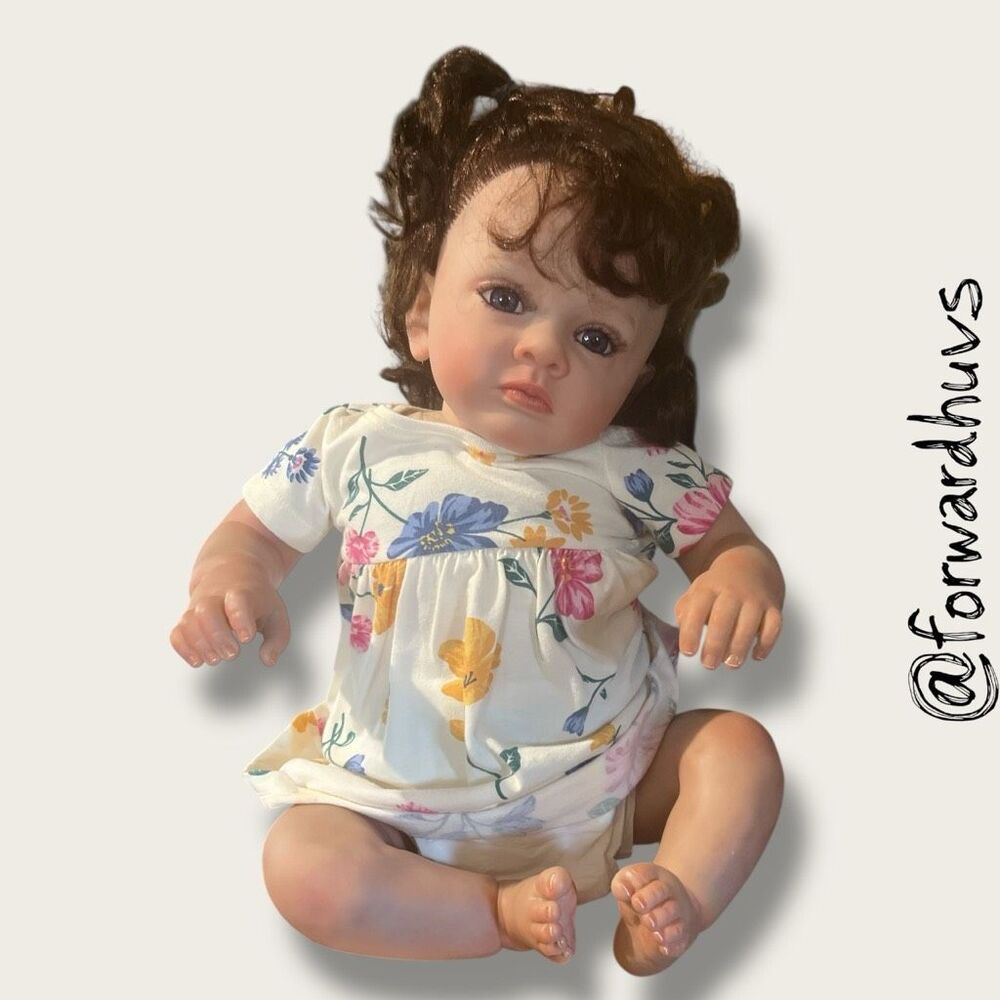21” Realistic Reborn-Style Baby Doll – Cloth Body & Vinyl Limbs – Plugged Hair